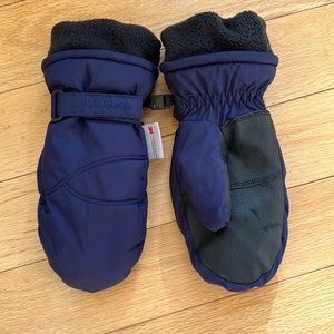 EUC LL Bean Kids' Cold Buster Waterproof Mittens size M